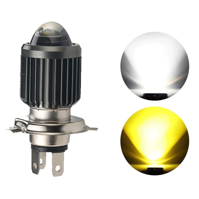 Helinyue หลอดไฟโปรเจคเตอร์ Led H4 BA20D Hi/Lo Beam 3000K 6000K อุปกรณ์เสริม สําหรับรถจักรยานยนต์ สกูตเตอร์ ATV 1 ชิ้น