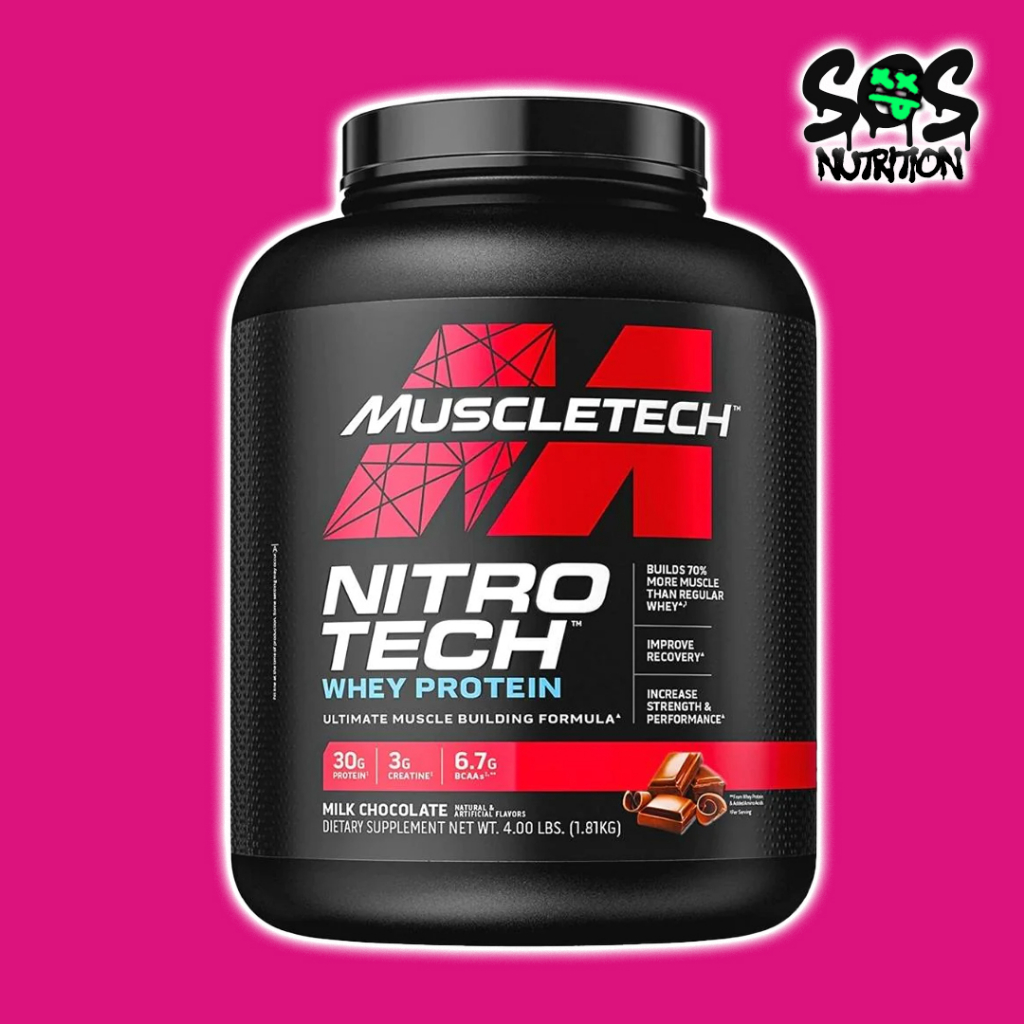 MUSCLETECH NITRO TECH WHEY PROTEIN 4LB
