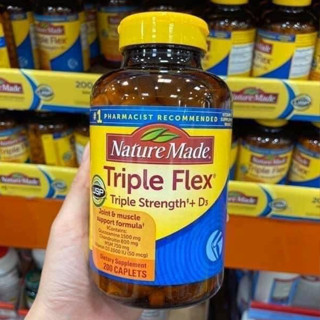 (Nature Made®) Triple Flex Triple Strength + Vitamin D3, 200 Caplets ทริปเปิ้ลเฟล็กซ์ สำหรับข้อต่อ กระดูก