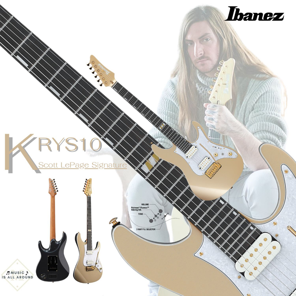 กีต้าร์ไฟฟ้า IBANEZ รุ่น KRYS10 Scott Lepage (Polyphia) AZ Premium Sig. w/bag