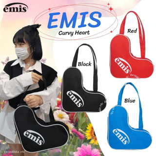 [พร้อมส่ง/ของแท้] Emis curvy heart Shoulder Bag Korea กระเป๋าหัวใจ แท้จากช็อปอีมิสเกาหลี ใบใหญ่ ใส่แพดได้