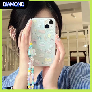 💲คูปองเคลม💲เคสไอโ case for iphone 11 12 ลูกแมวน่ารัก เพิ่มห่วงโซ่ เคส 14 13 12 11 pro max ซิลิโคนเหลว ป้องกันการตก