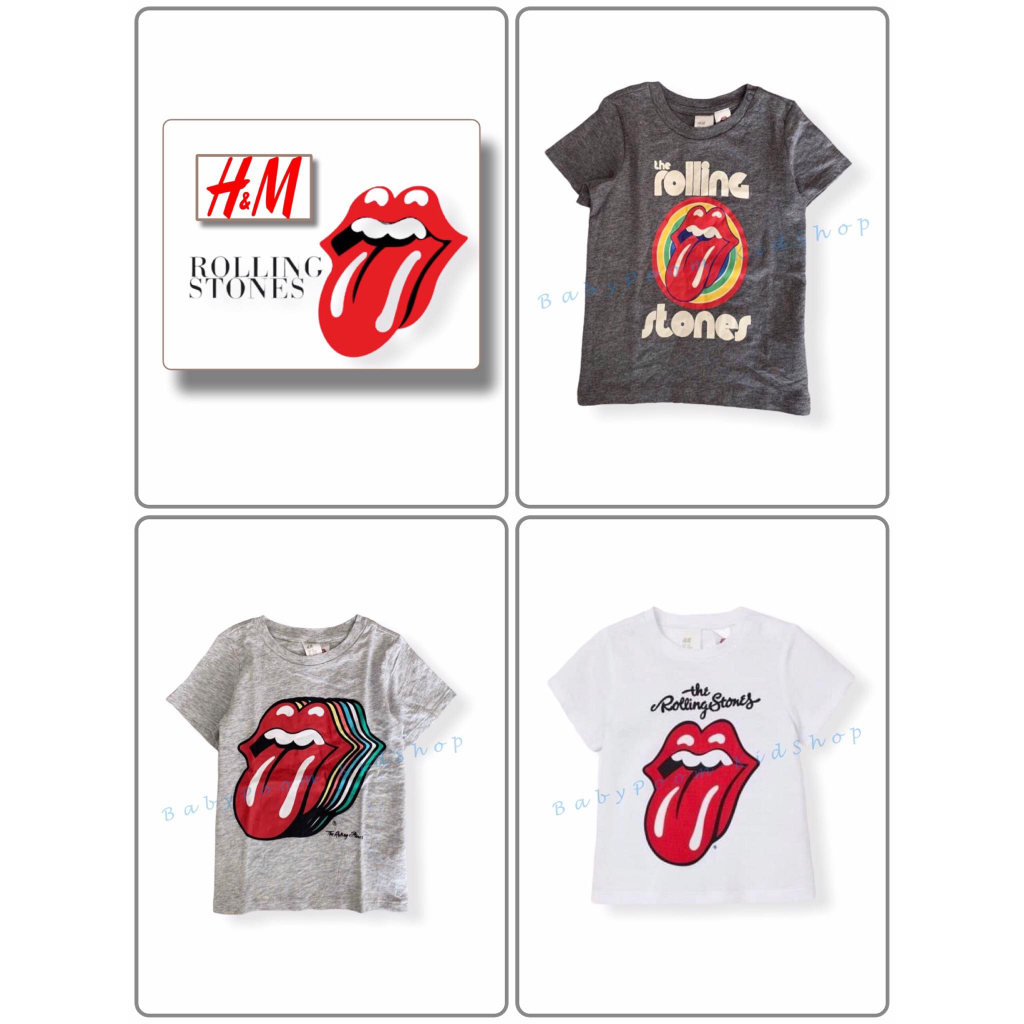 HM Rolling Stones Tshirt เสื้อยืดเด็กผู้ชาย/ผู้หญิง คุณภาพดี งานแบรนด์แท้จากHM