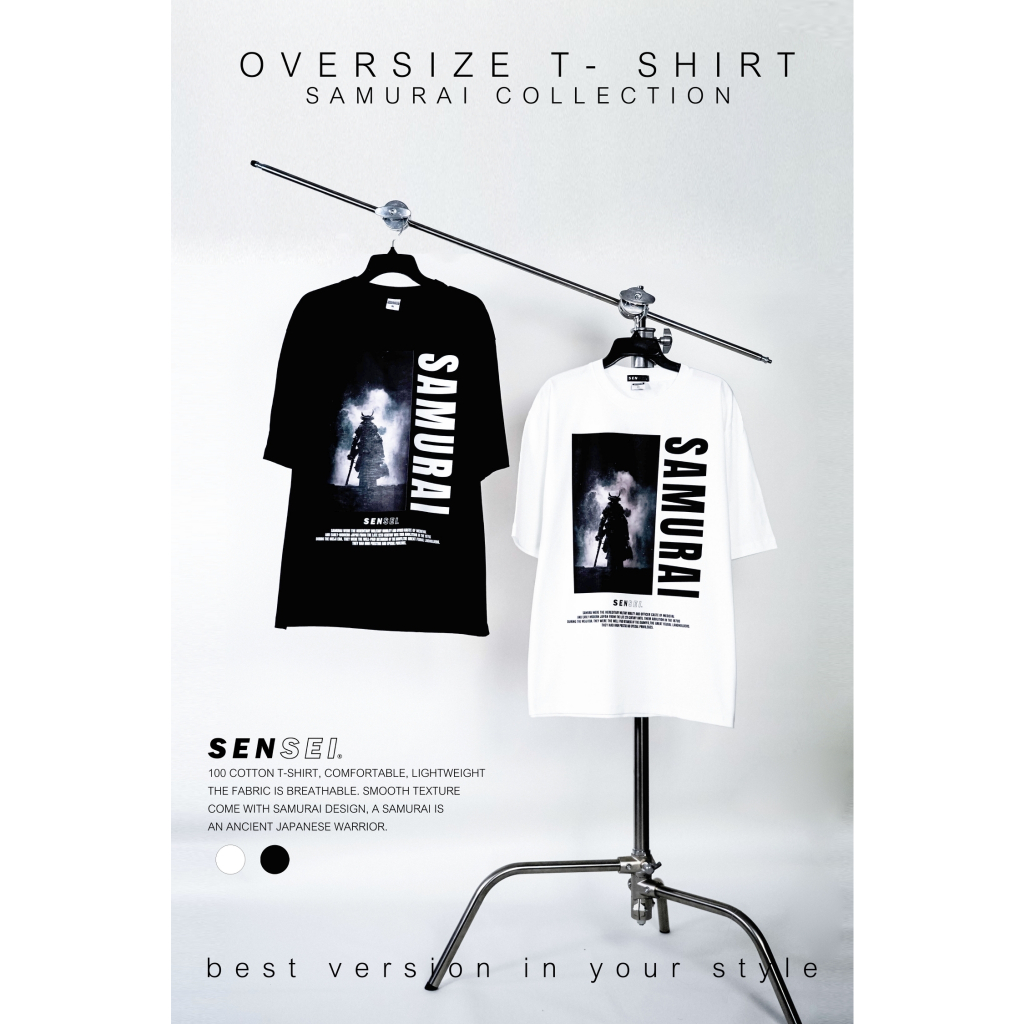 🌈ใส่โค้ดSENSEI20Pลด20%✨เสื้อยืดแขนสั้นOVERSIZE SENSEI SAMURAI V.3 #1