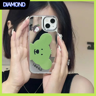 💲คูปองเคลม💲เคสไอโ case for iphone 11 12 แมวน่ารัก เคส 14 13 12 11 pro max กระจกเงา การป้องกันอย่างเต็มที่