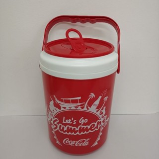 กระติก Coke summer 11 ลิตร กระติกน้ำแข็งโค้กทรงกลม Cola Cola แบรนด์แท้  รูปทรงกระป๋องโค้ก สีแดง ลาย thailand ของใหม่