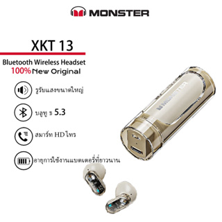 Monster V5.3ชุดหูฟังไร้สายบลูทูธ XKT13 HIFI หูฟังสแตนด์บายยาวหูฟังโปร่งใสชุดหูฟัง New