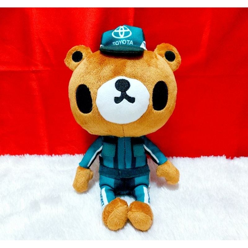 🧸ตุ๊กตา หมีแพนด้า "คุมารุ" KUMARU ตัวมาสคอตของ TOYOTA ชุดช่างสีเขียว
