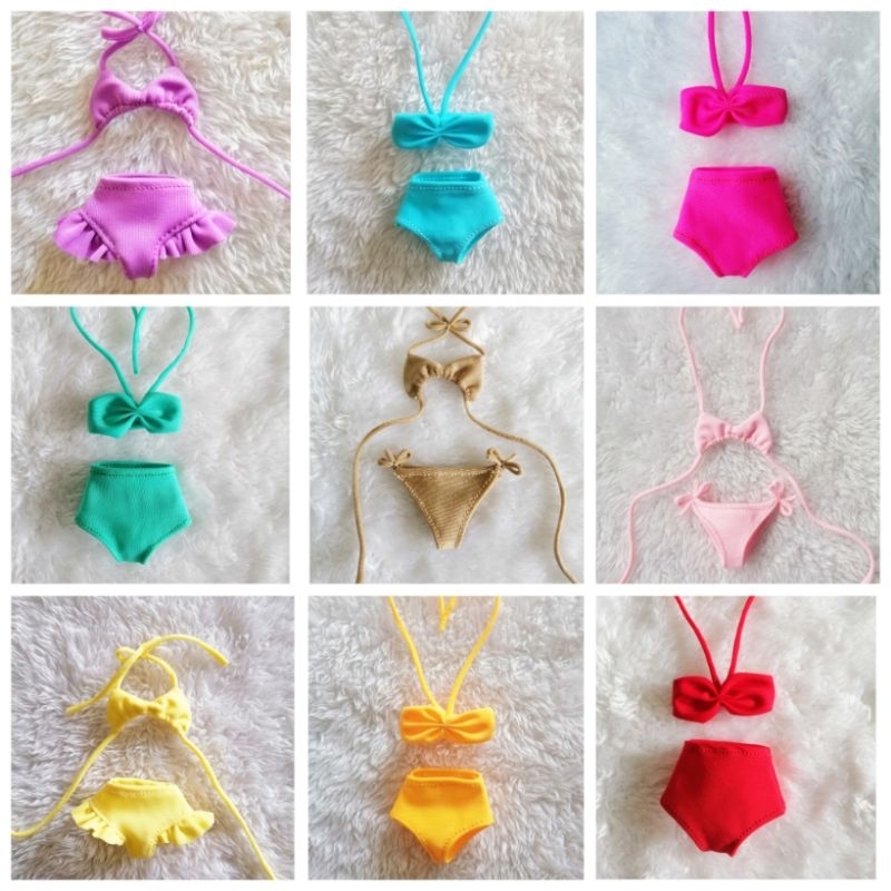 ชุดว่ายน้ำตุ๊กตาบลายธ์สีพื้นหลากสี