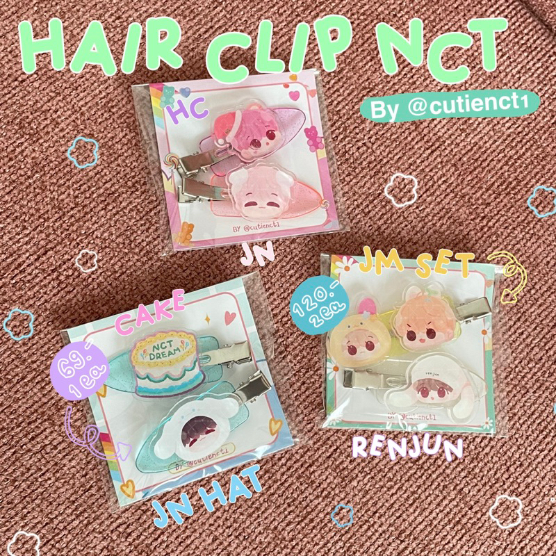Hair clip NCT กิ๊บติดผมลายการ์ตูน NCT (NCT Dream,NCT 127)