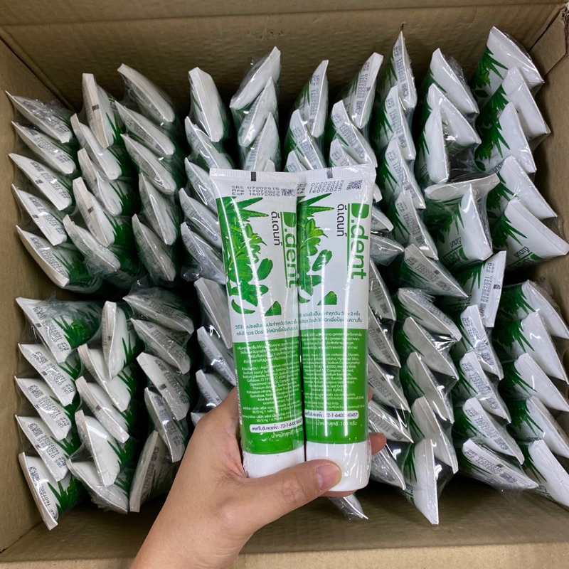 ยาสีฟัน ดีเดนท์ 2 หลอด ยาสีฟันสมุนไพร กลิ่นเปปเปอร์มินต์ ช่วยลดกลิ่นปาก ขนาดหลอดละ 100 กรัม