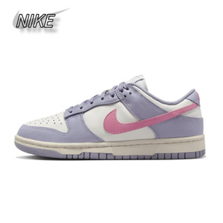 Nike Dunk Low "Indigo Haze" รองเท้าผ้าใบกันลื่นสวมต่ำสีน้ำเงินชมพูขาวของแท้ 100%