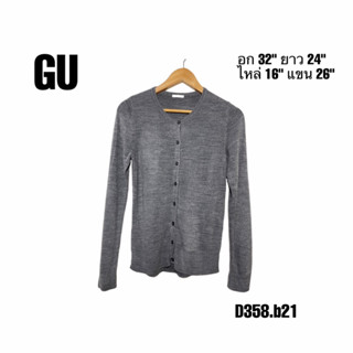 เสื้อกันหนาวเสื้อคลุม GU อก 32 สีเทา D358.b21