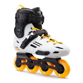 OXELO รองเท้าอินไลน์สเก็ตสำหรับผู้ใหญ่รุ่น Freeride Hardboot MF500 (สีขาว/แดง)