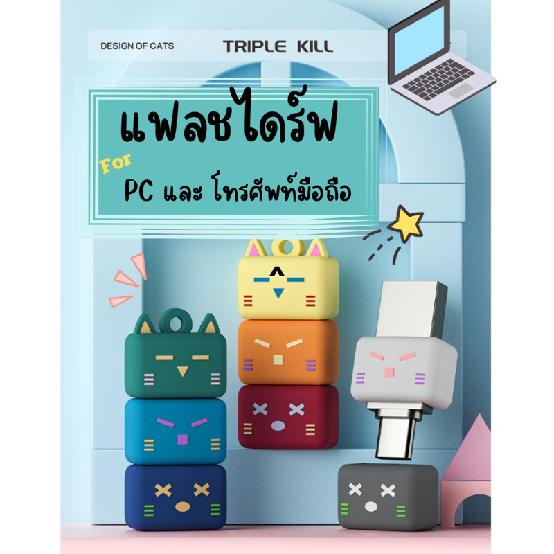 แฟลชไดร์ฟ ขนาดพกพาสำหรับPCและมือถือ มีทั้ง Usb3.0และ type c