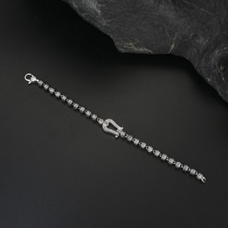 สร้อยข้อมือเกือกม้าหวายเงินแท้ 925 สร้อยข้อมือวินเทจ Unisex