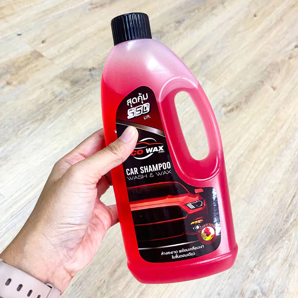 ECO WAX PRO แชมพูล้างรถ น้ำยาล้างรถ สูตรเคลือบเงา (550 ml.) แชมพู ของแท้ รถยนต์ และ มอเตอร์ไซต์ ขจัดคราบ รักษาสี GDH thumbnail 5