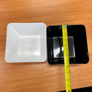 SB Melamine ชามสลัดสี่เหลี่ยมมุมมน สำหรับใส่เครื่องปรุง ผัก ขนาด 7.5, 9.5 นิ้ว B874