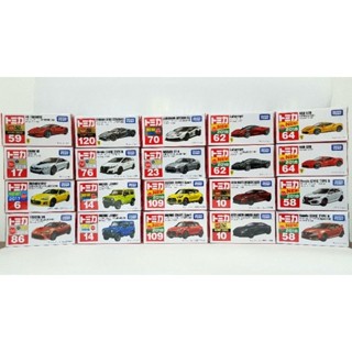 tomica กล่อง Firt lot รวมรุ่นรถ  type R, Ferrari, GT-R, Lumborghini, 86, SWIFT, BMW