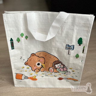 มาใหม่ !!! กระเป๋าช้อปปิ้ง ถุงใส่ของ ถุงหิ้ว ผ้ากระสอบ [ ลายหมี ]
