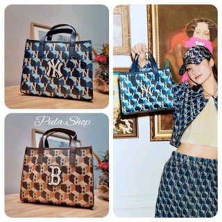 กระเป๋าทรงโท้ท ใบเล็ก เอ็มแอลบี ML  LEATHER MONOGRAM TOTE BAG 007