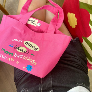 mooddae tote bag กระเป๋าผ้า กระเป๋าถือ | pretty pink