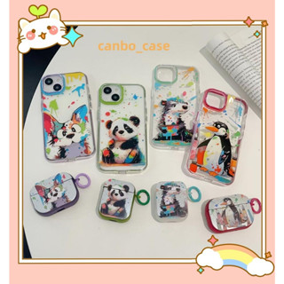 🎁ส่งของขวัญ🎁เคสไอโฟน สำหรับ 11 14 for iPhone Case 13 12 Pro Max การ์ตูน น่ารัก หมีแพนด้า กันกระแทก เคสนิ่ม เคสโทรศัพท์