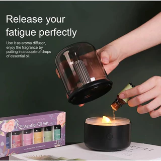 Goose Hours เครื่องทำความชื้นอโรม่าแบบพกพา Portable Aroma Diffuser Air Humidifier LED Light 120ML ชาร์จ USB