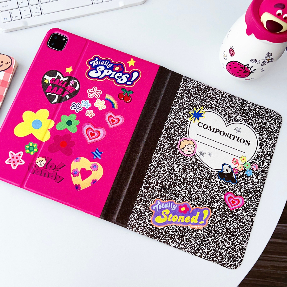 ออกให้ 24 ชม เคสไอแพด air5 10.9 Black Notebook เคส ipad air4 Gen9 Gen8 MINI7 Air6 pro11 2024 m4