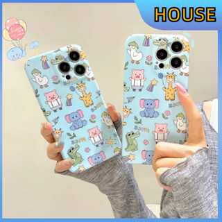 💲คูปองเคลม💲เคสไอโ case for iphone 11 12 สัตว์สีน้ำเงิน เคส 14 13 12 11 pro max สติ๊กเกอร์น้ำวัสดุป้องกันที่ครอบคลุม