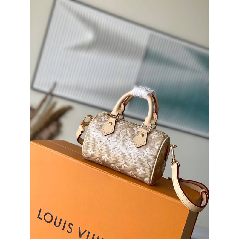 Louis Vuitton Nano speedy(Ori)เทพ 📌size 16x10x7.5 cm 📌สินค้าจริงตามรูป เนื้องานสวยงาม หนังแท้