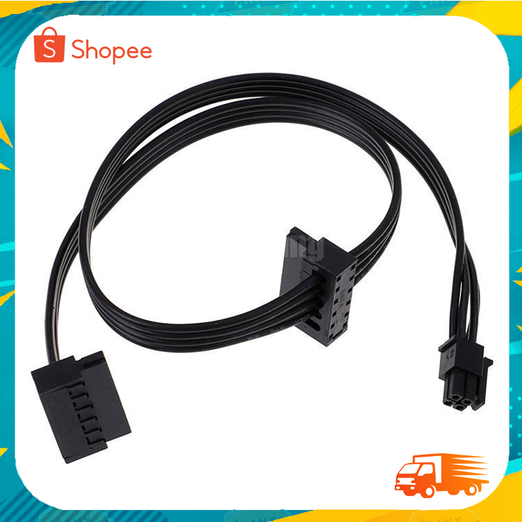 Cable Mini 4 pin to 2 sata ssd 45 ซม. Mini 4Pin dual hard disk power cord ขนาดเล็ก