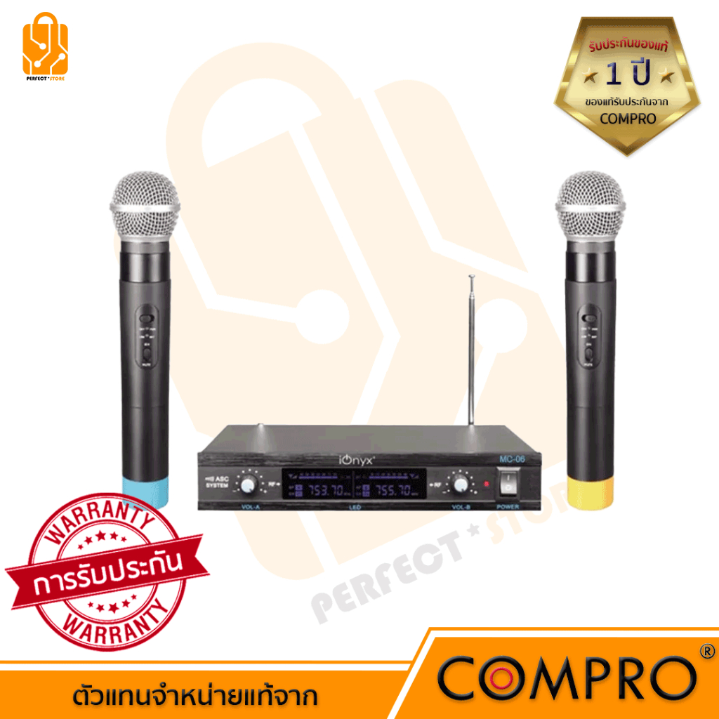 MC-06 ionyx  wireless microphone dual channal professional MC-06 Ionyx - ไมค์ลอยคู่ไร้สายเสียงคมชัด 