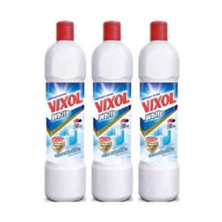 3 ขวด วิกซอลไวท์ 900 มล. น้ำยาล้างห้องน้ำ vixol white