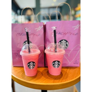 แท้💯⭐️ Starbucks x Blackpink Reusable Cup(16oz.) แก้วรียูสลิมิเต็ด 🖤💗คอลบลิ้งค์สตาร์บัคส์  ใหม่ล่าสุด2023