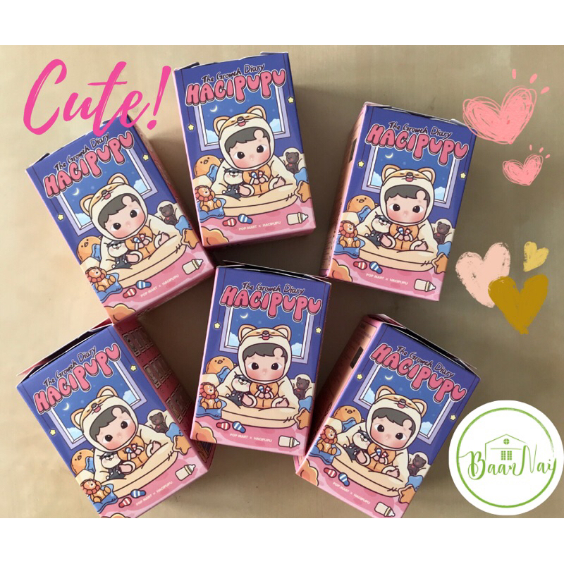 พร้อมส่ง Pop MART Hacipupu The Growth Diary Series ของใหม่ไม่แกะห่อฟรอย์ แต่เปิดกล่องดูการ์ด