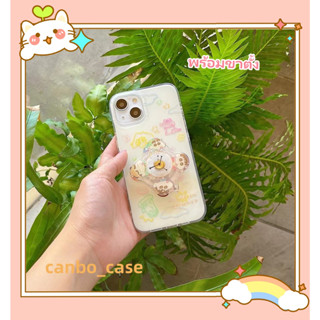 🎁ส่งของขวัญ🎁เคสไอโฟน สำหรับ 11 14 for iPhone Case 13 12 Pro Max น่ารัก การ์ตูน พร้อมขาตั้ง กันกระแทก เคสนิ่ม เคสโทรศัพท์