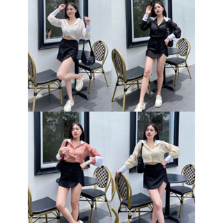 พร้อมส่ง 👉เสื้อครอปสีพื้น ใส่สบาย ไม่ร้อน  ✨🌈📣📍