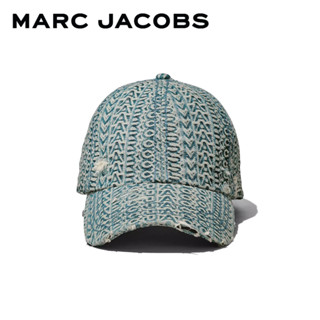 MARC JACOBS THE WASHED MONOGRAM DENIM BASEBALL CAP PF23 2P3RRA001D03 SUN FADED DENIM