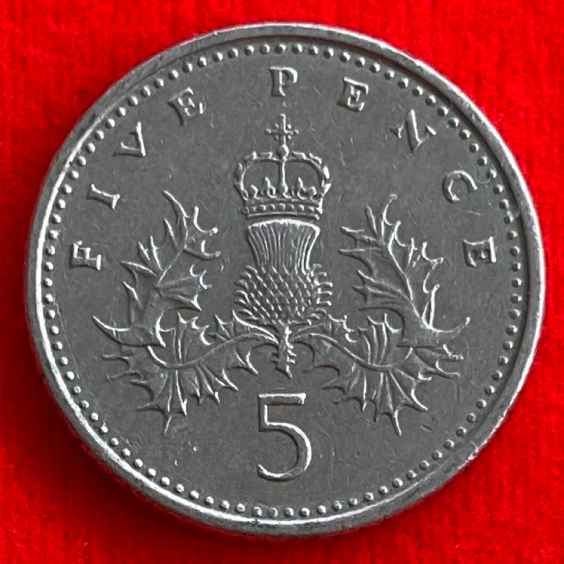 🇬🇧 เหรียญอังกฤษ​​ United Kingdom 5 pence ปี 1991 เหรียญต่างประเทศ