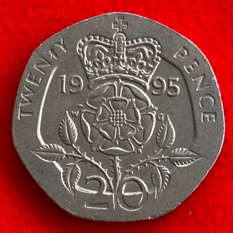 🇬🇧 เหรียญอังกฤษ​​ United Kingdom 20 pence ปี 1995 เหรียญต่างประเทศ