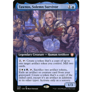 [MTG] Tawnos, Solemn Survivor (Extended Art) [BRC] [BLUE] [MYTHIC] [NORMAL] [ENG] (การ์ดเมจิค / Magic the Gathering)