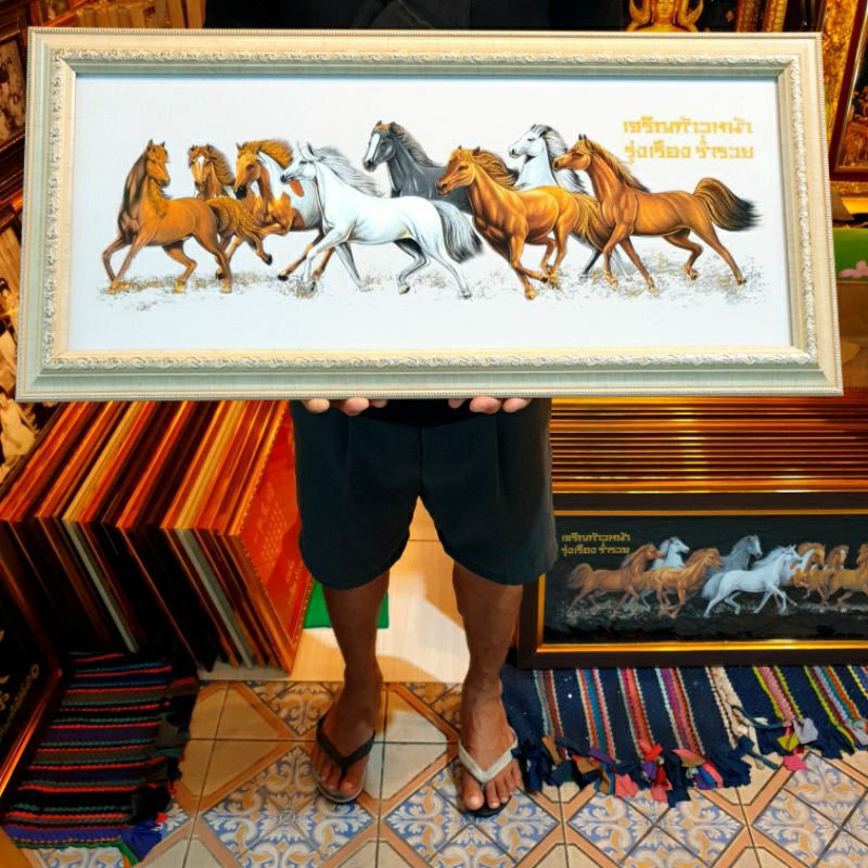 กรอบรูป ม้า ม้า8ตัว ม้าแปดเซียน ม้ามงคล ม้ามงคล8ตัว ภาพม้า รูปม้า กรอบรูปม้า ภาพม้าเรียกทรัพย์ รูปม้า8ตัว ภาพม้ามงคล รูป