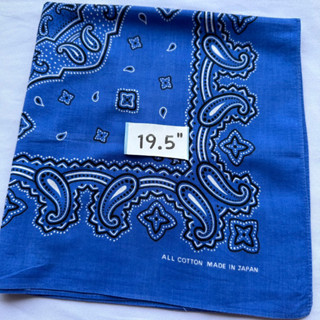 Bandana Japan ผ้าเช็ดหน้าลายลูกน้ำวินเทจ ญี่ปุ่น