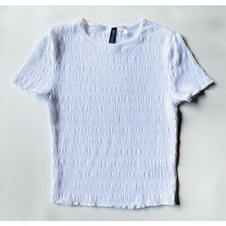 เสื้อยืดครอปสีขาว basic white NEW