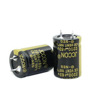 2200uF63v 22*30 63v2200uF JCCON Black Gold Audio Amplifier 2200uf 63v Power Adapter Horn Capacitor