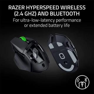 Razer Basilisk V3 X HyperSpeed - เมาส์เกมมิ่งไร้สาย ความเร็วสูง ระบบ Hyperspeed 2.4 GHz / Bluetooth