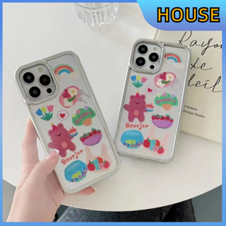 💲คูปองเคลม💲เคสไอโ case for iphone 11 12 หมีวันเกิด เคส 14 13 12 11 pro max การป้องกันอย่างเต็มที่ ทนทาน