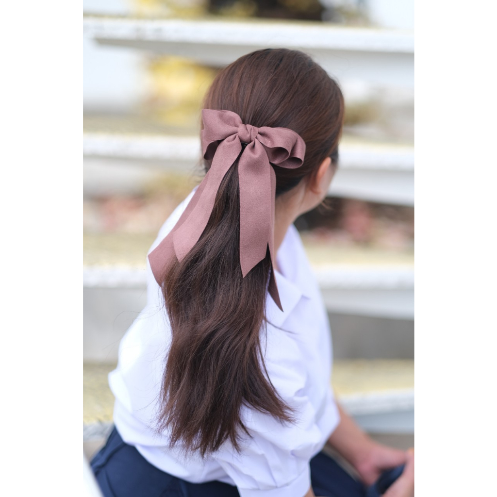 รุ่น Grace Lady กิ๊บกล้วย เกรดพรีเมี่ยม โบว์ติดผม ริบบิ้นกำมะหยี่ (เปลี่ยนขนาดกิ๊บได้) โบว์เชอร์ลีน Cherlyn โบว์เกาหลี - รูปที่ 6