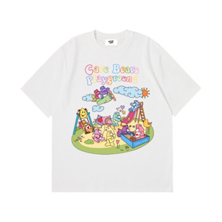 เสื้อยืด Oversize ลายแคร์แบร์Playground ป้ายQotton Land